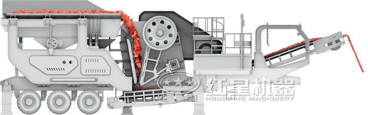 移動顎式混凝土破碎機結構原理圖